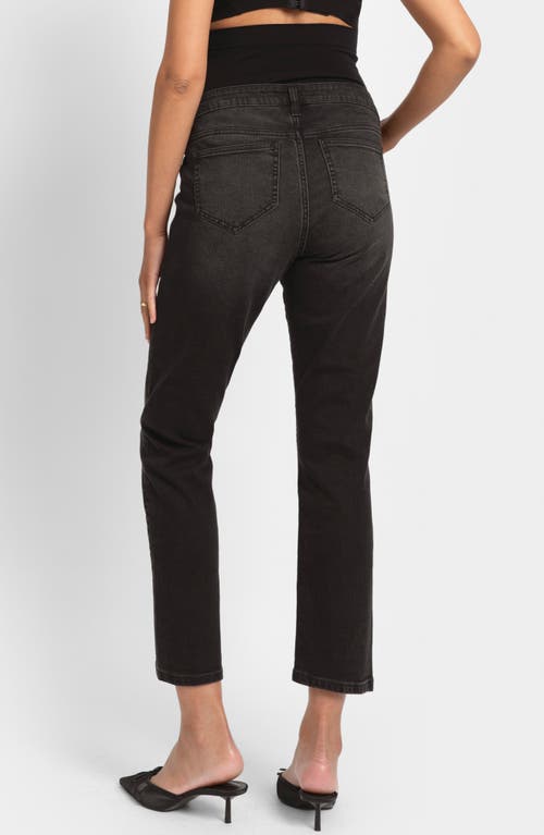 Seraphine Over The Bump Slim Fit Maternity Jeans In Black