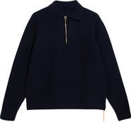 Fortela Yale Wool Sweater with Collar and Zip