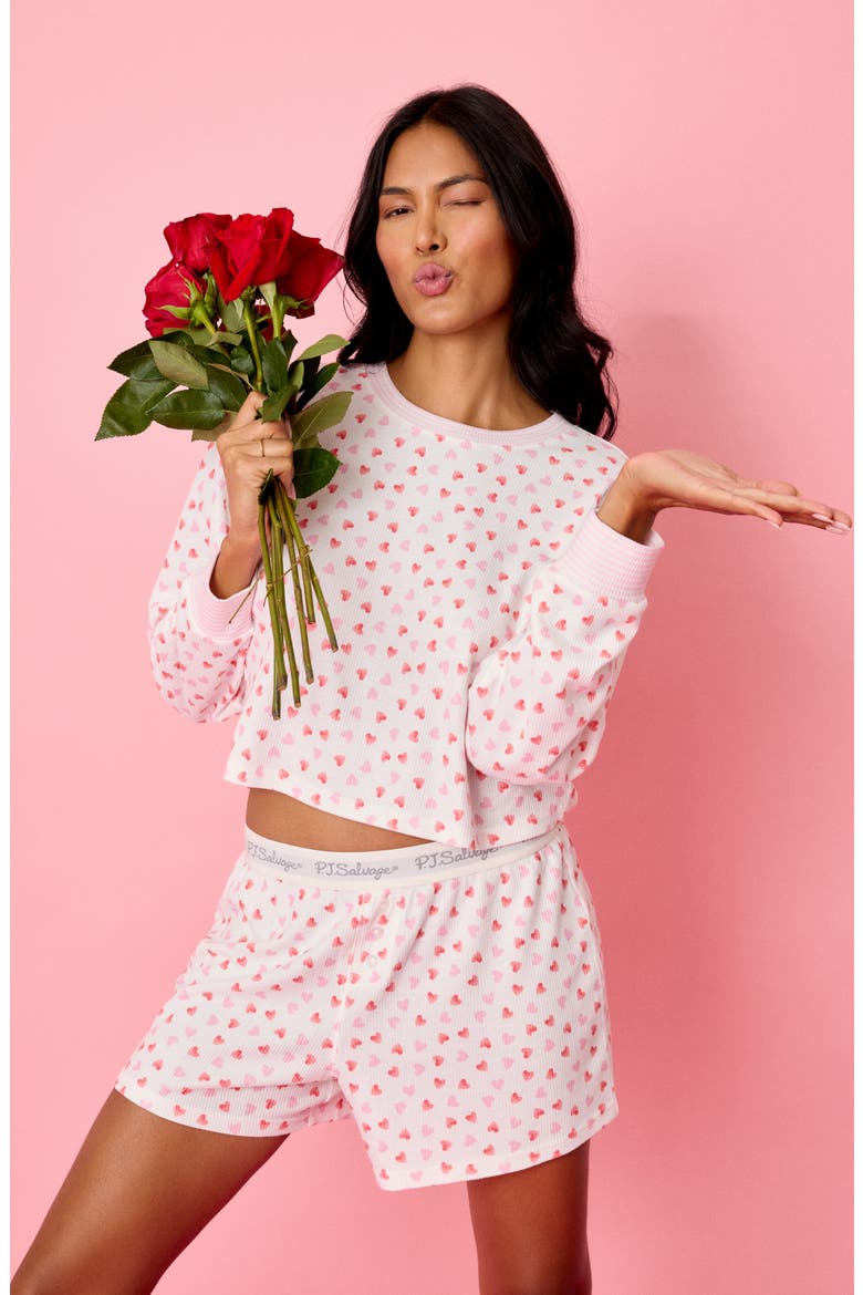Boyfriend Boxer Short Pajamas, Alternate, color, IVORY