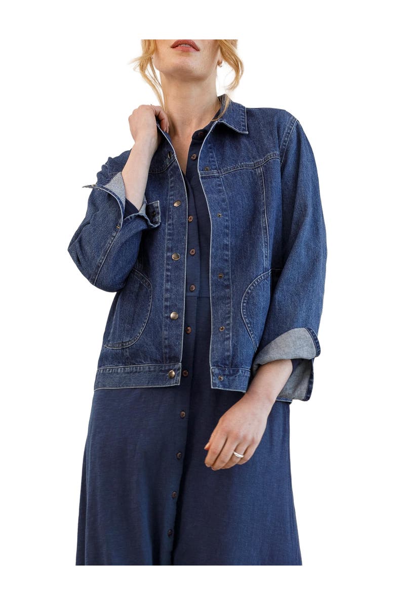 Celtic & Co. Denim Western Jacket, Main, color, Indigo Mid Wash