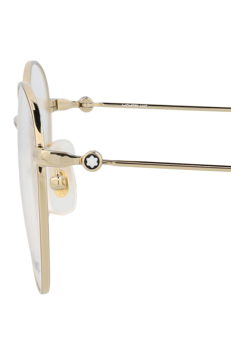 Montblanc 51mm Round Optical Glasses, Alternate, color,