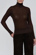 L'AGENCE Umbra Cable Wool Turtleneck Top