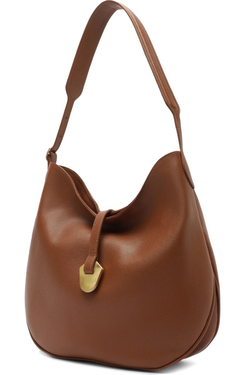 Arezzo Large Sabrina Leather Hobo Bag, Alternate, color, Soul Natural