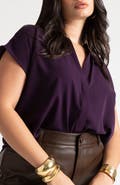 ELOQUII Notch Collar Blouse