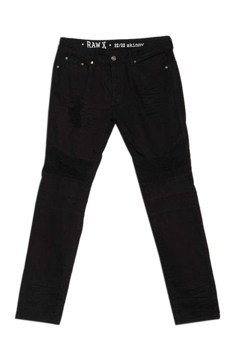 XRAY Classic Distressed Moto Jeans - 30-32" Inseam, Main, color, 