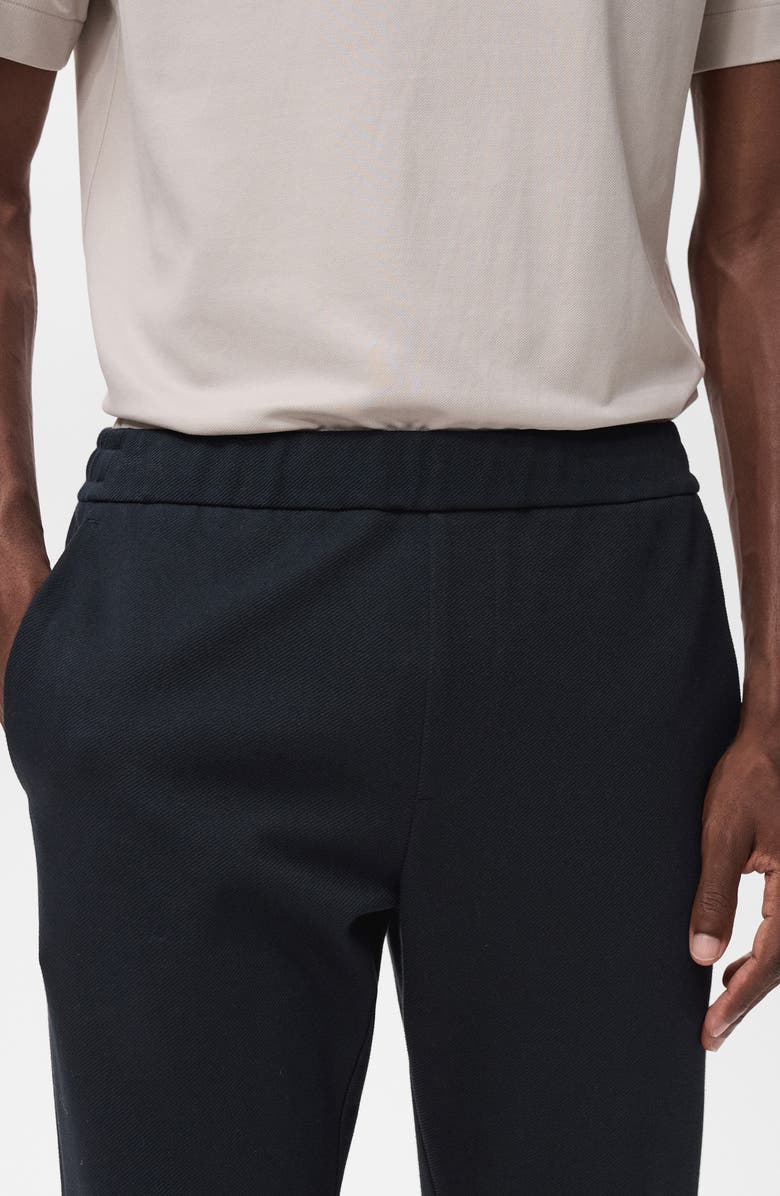 MANGO Technical Structured Joggers, Alternate, color, Navy