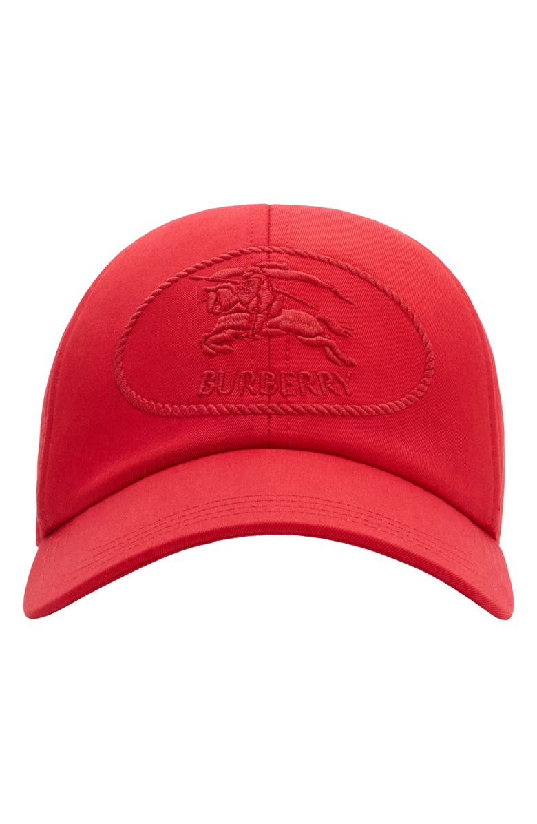 Burberry EKD Embroidered Water Resistant Gabardine Adjustable Baseball Cap, Main, color, 