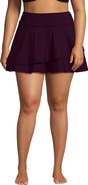 Lands' End High Waisted Tulip Hem Swim Skort
