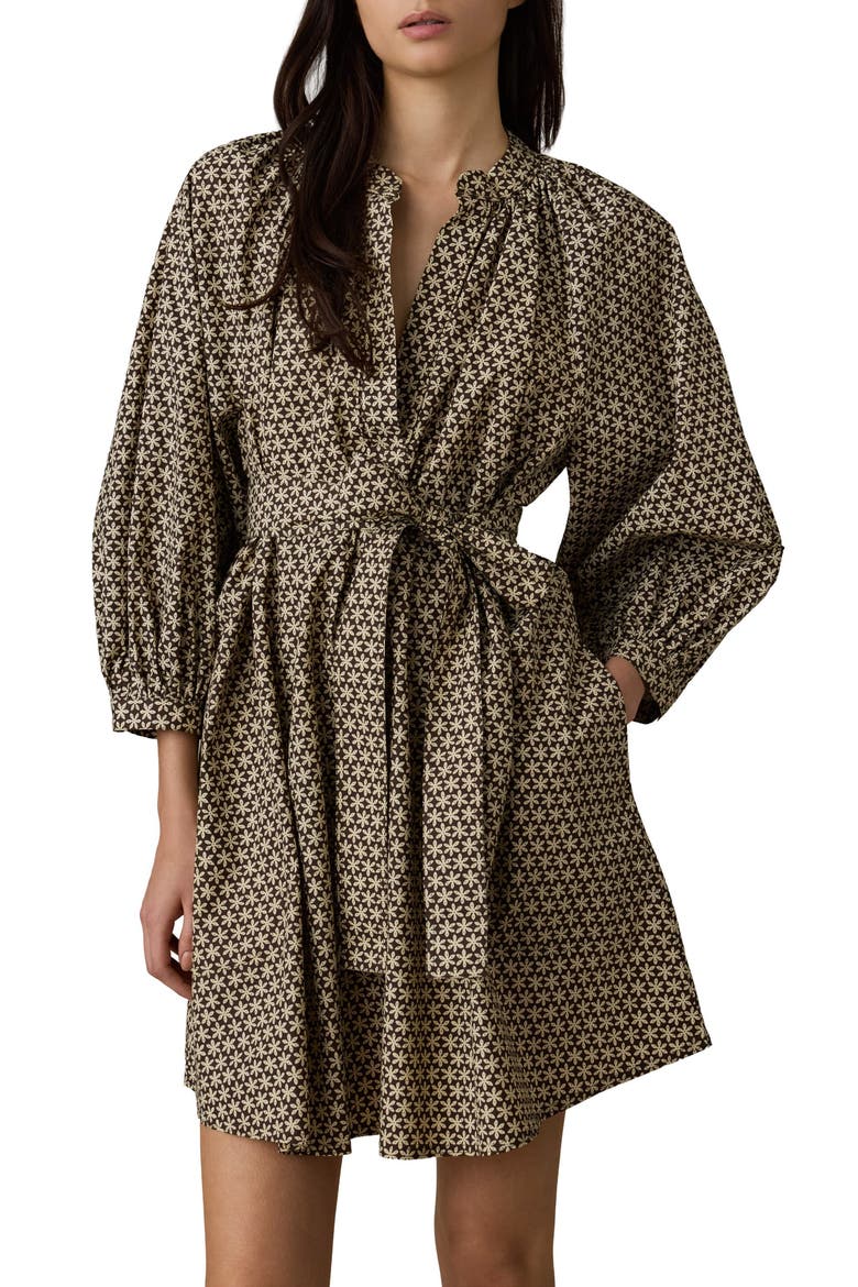 Kaia Coastal Organic Cotton Poplin Minidress, Alternate, color, BLOOM TRAIL FLORAL