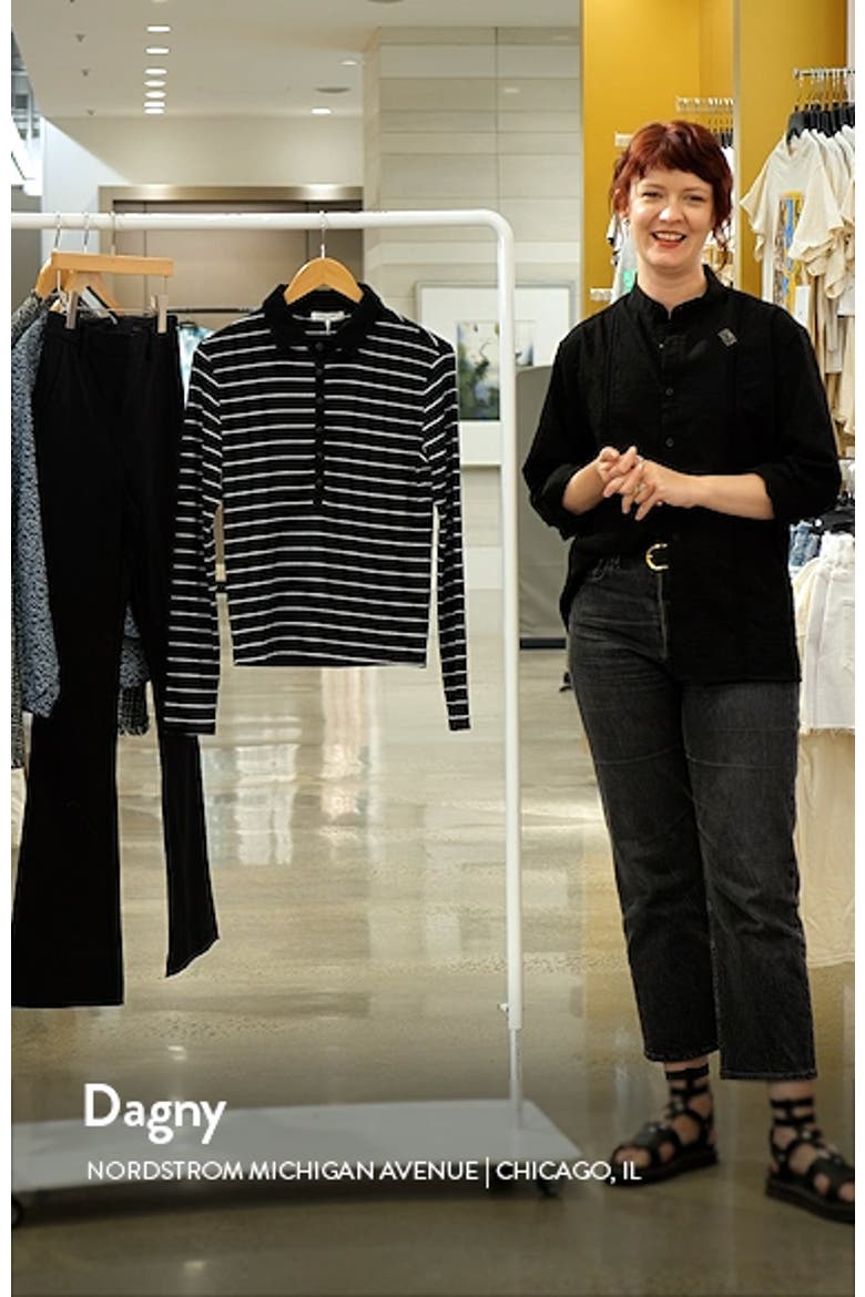 The Knit Stripe Long Sleeve Polo video