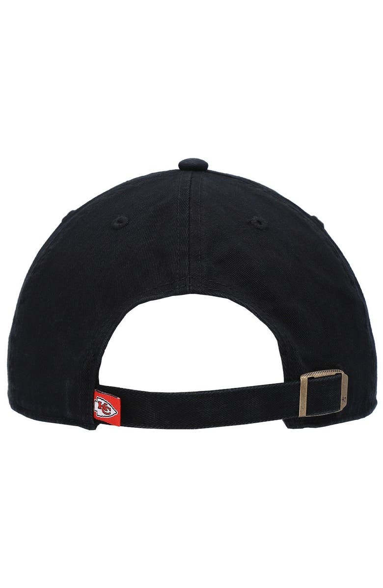 '47 Men's '47 Black Kansas City Chiefs Clean Up Script Adjustable Hat, Alternate, color, Black