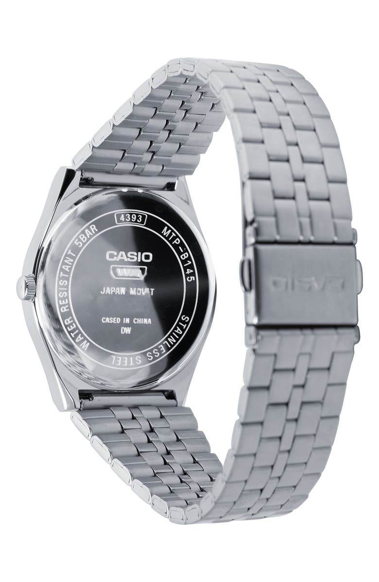 CASIO Vintage Analog Bracelet Watch, 35mm, Alternate, color, Silver
