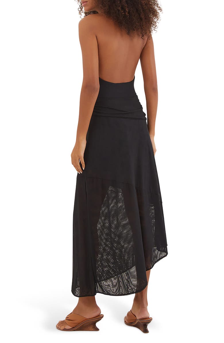 ViX Paula Hermanny Zita Halter Mesh Cover-Up Dress, Alternate, color,