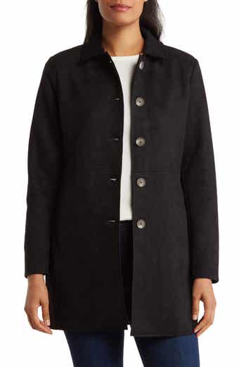 T Tahari Faux Suede Car Coat