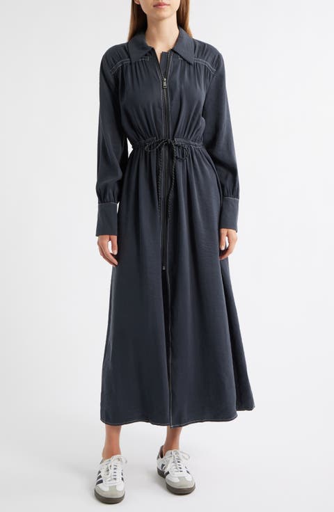 Long Sleeve Midi Shirtdress