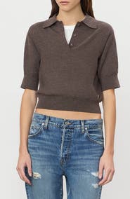 ETERNE Journ Cashmere Blend Polo Sweater