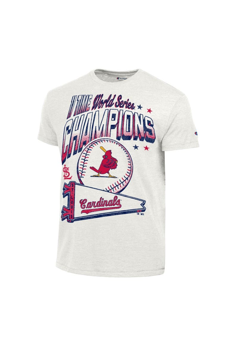 Men's Champion Cream St. Louis Cardinals Winning Tradition Cooperstown Collection Tri-Blend T-Shirt, Alternate, color, Cream
