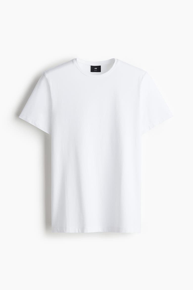 5-pack slim fit t-shirts, Alternate, color, White
