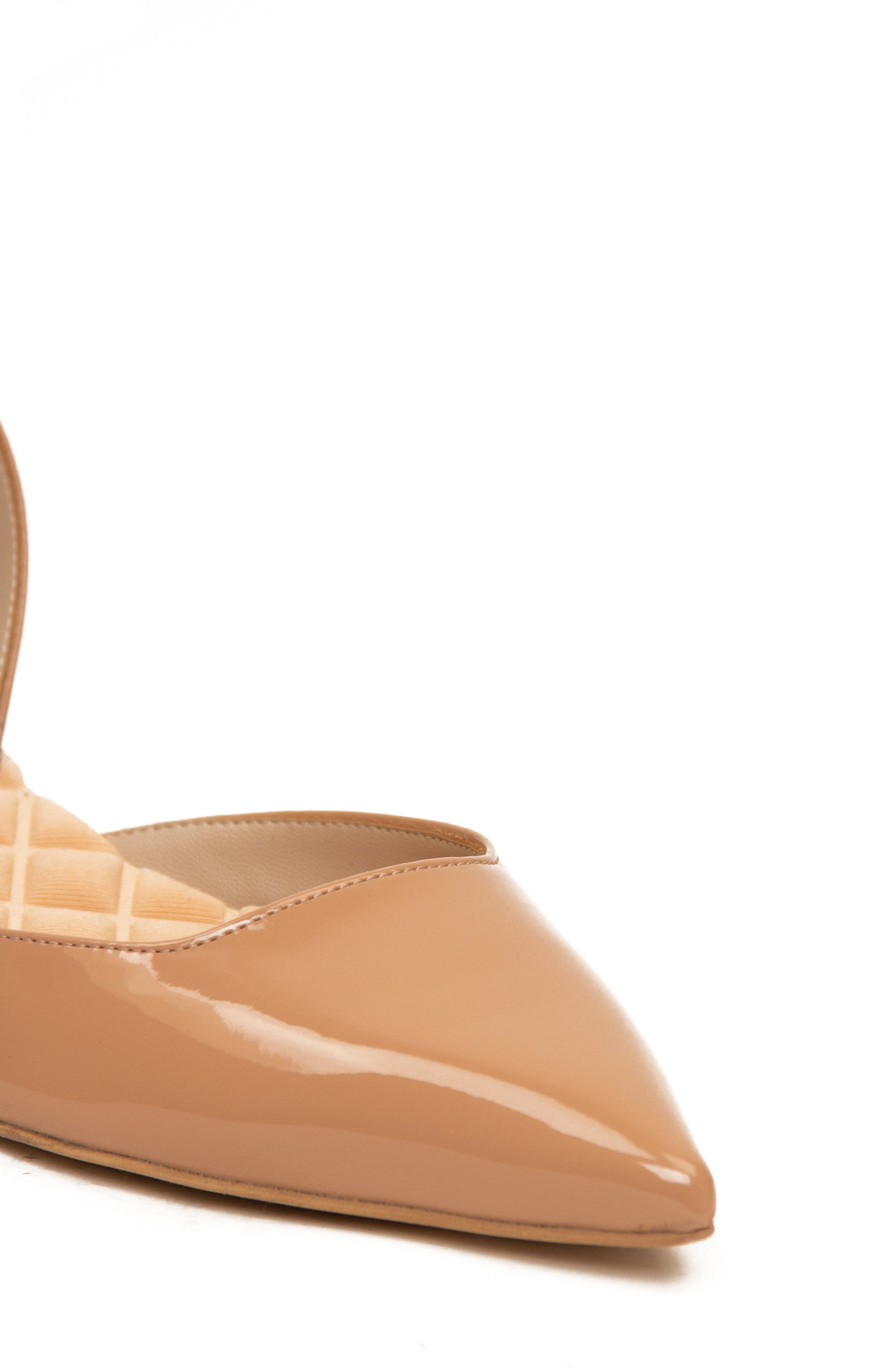 Jackie vegan slingback flat sandal, Alternate, color, Nude Patent