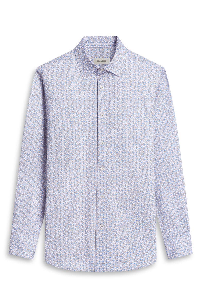 Bugatchi James OoohCotton<sup>®</sup> Mosaic Print Button-Up Shirt, Alternate, color, Cinnamon