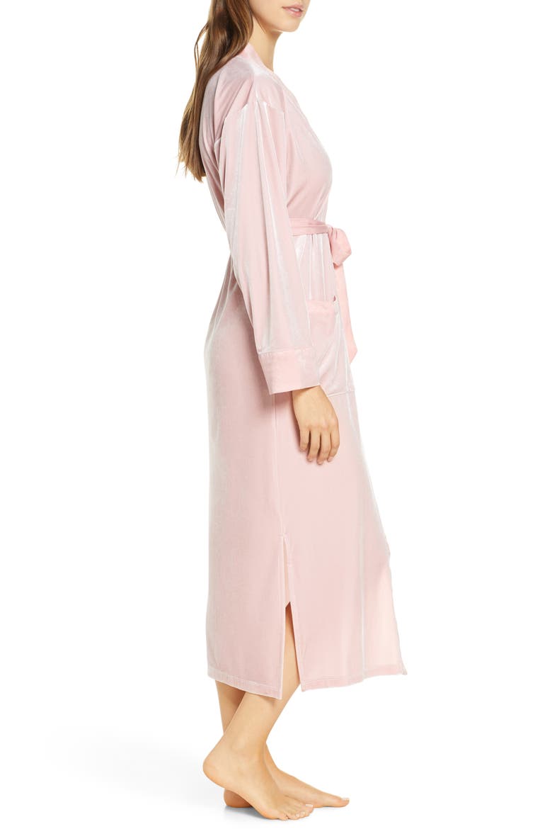 Velour Robe, Alternate, color, PINK BRIDE