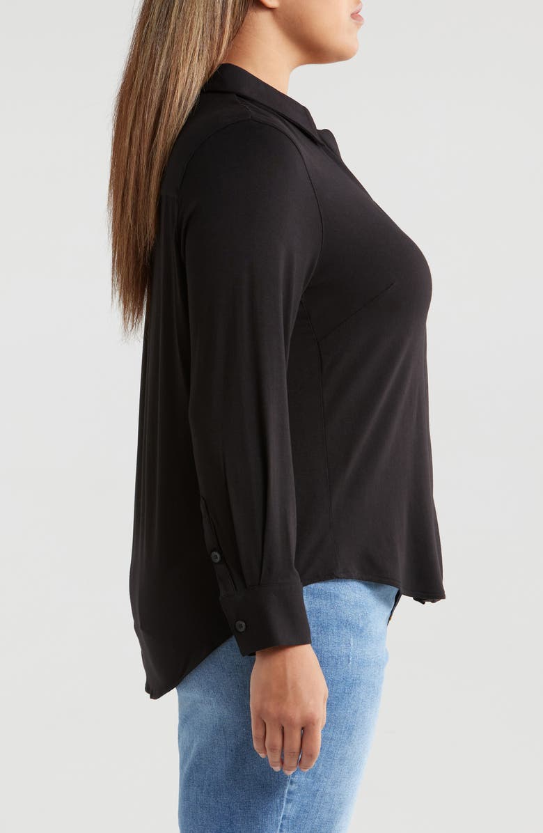 Universal Standard Elbe Button-Up Shirt, Alternate, color,