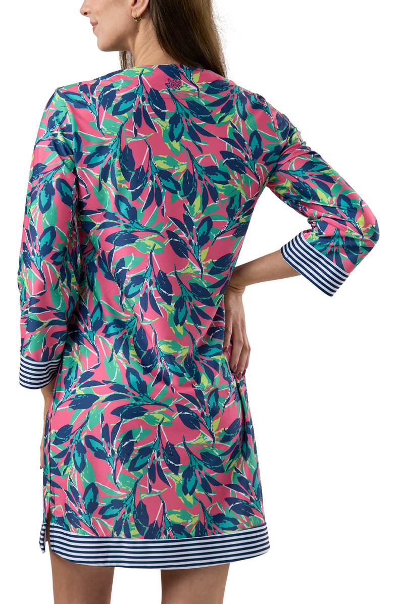 UV Skinz Island UPF Tunic Dress, Alternate, color, Tropical Pink Palm