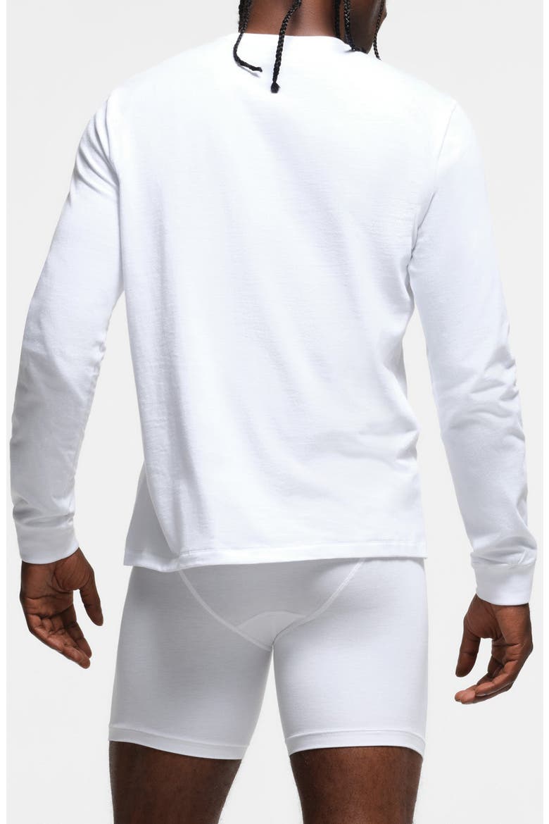 Long Sleeve Cotton T-Shirt, Alternate, color, CHALK
