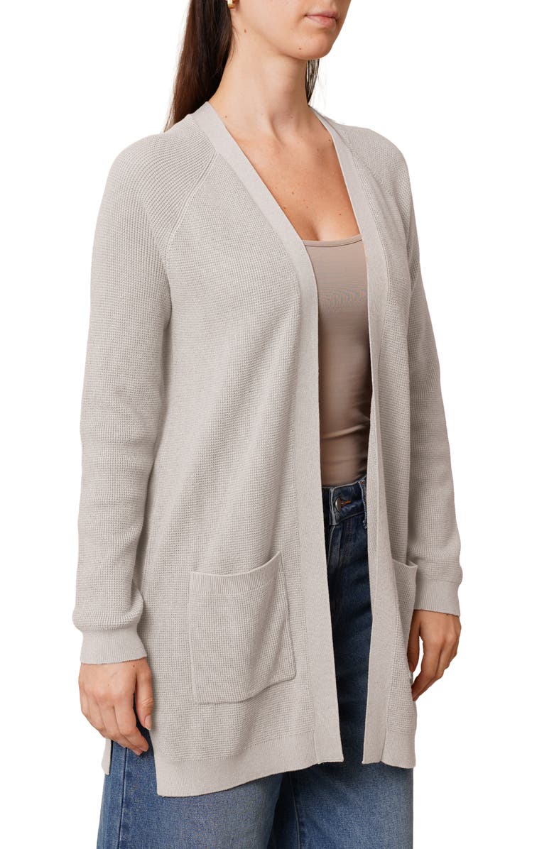 CYRUS Open Front Pocket Cardigan, Alternate, color, Silver Heather Grey