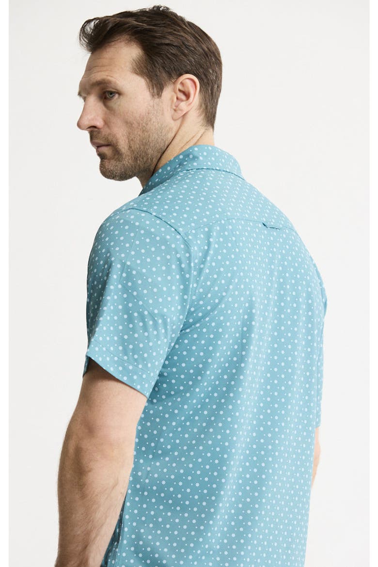 Performance Knit Short Sleeve Shirt, Alternate, color, TEAL FLORAL