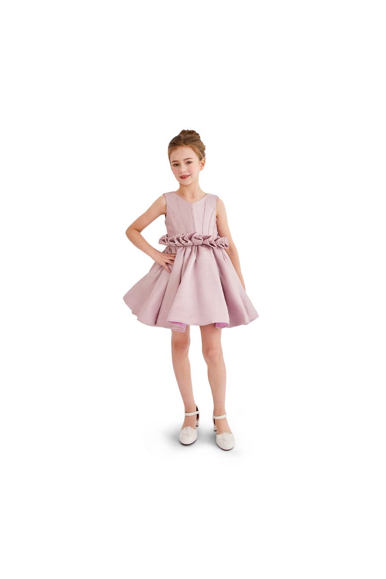 Harmony Ruffle Waist Formal Dress, Alternate, color, Purple
