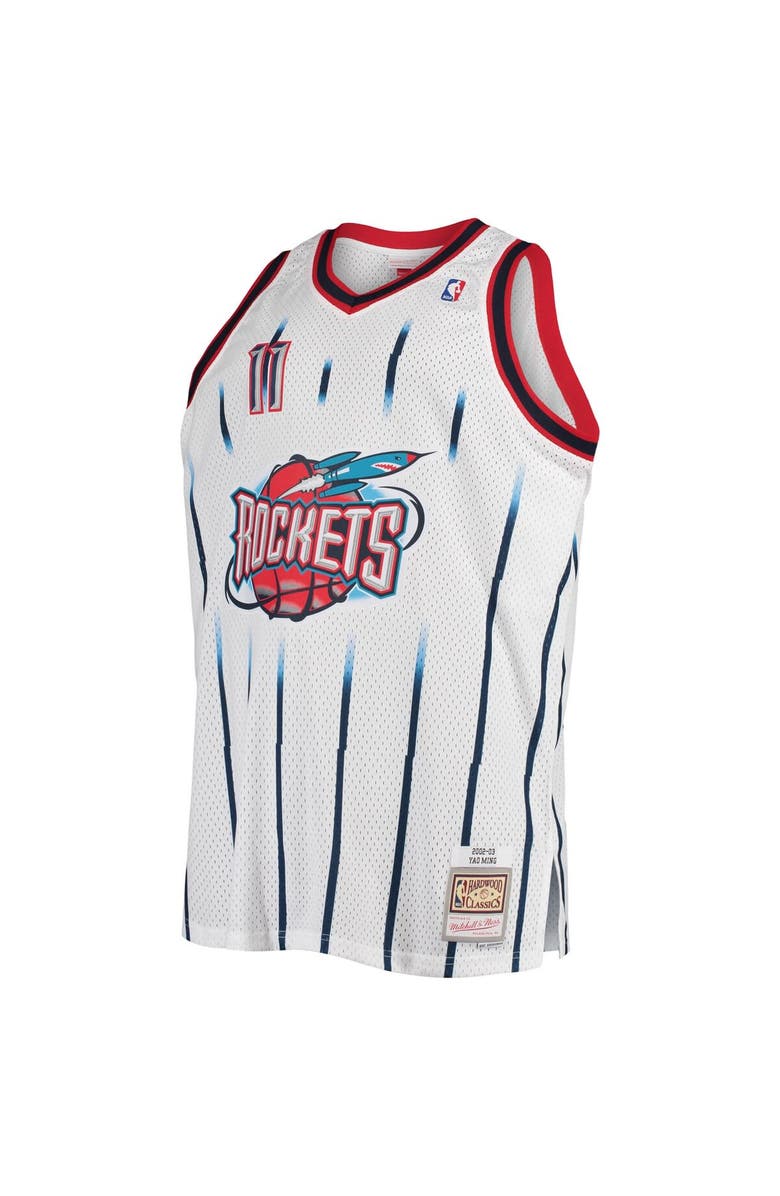 Mitchell & Ness Men's Mitchell & Ness Yao Ming White Houston Rockets 2002/03 Big & Tall Hardwood Classics Swingman Jersey, Alternate, color,