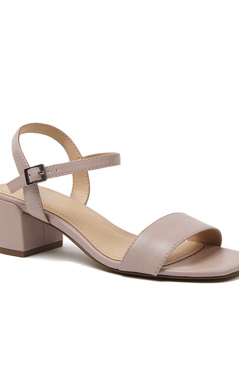 Essential Leather Block Heel Sandals
