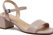 Lands' End Essential Leather Block Heel Sandals