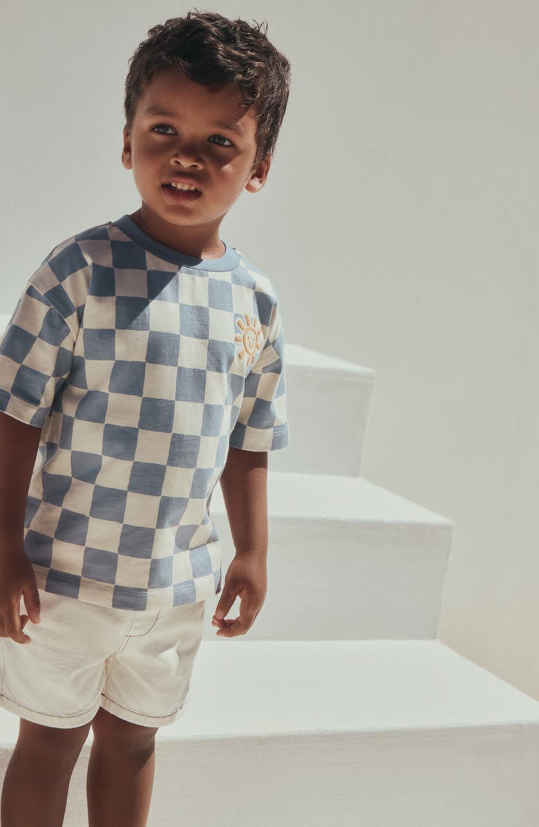 NEXT Kids' Checkerboard Cotton Graphic T-Shier, Alternate, color, Multi