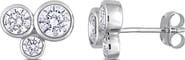DELMAR Cubic Zirconia Stud Earrings