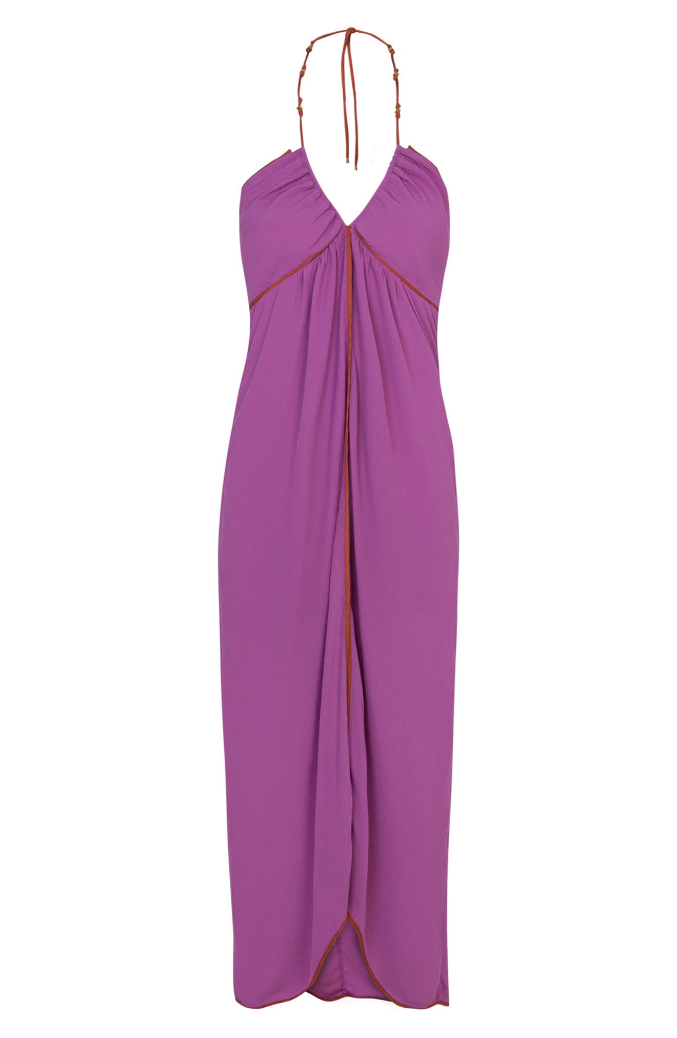 ViX Paula Hermanny Melanie Halter Neck Midi Cover-Up Dress