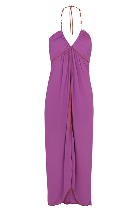 Melanie Halter Neck Midi Cover-Up Dress
