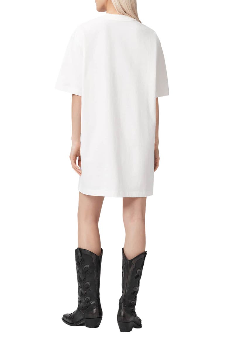 Snakehead Graphic T-Shirt Dress, Alternate, color, CHALK WHITE