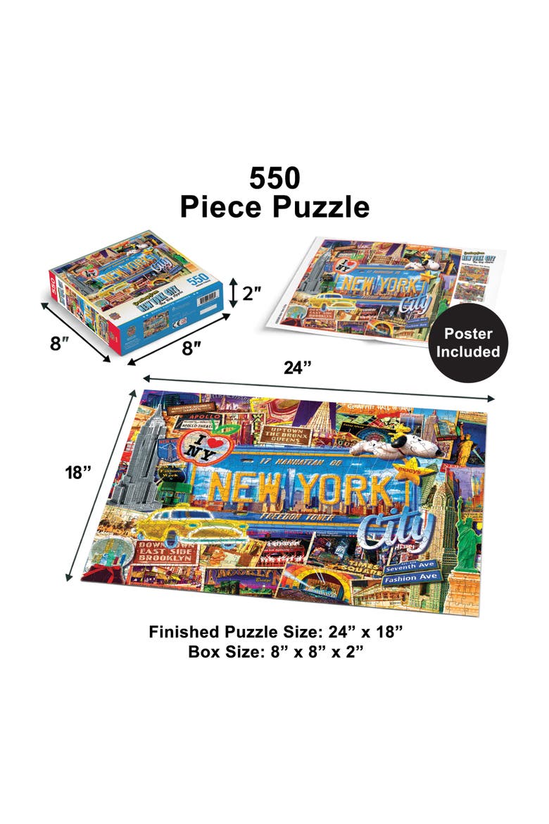 Greetings From New York 550pc Puzzle, Alternate, color, Multicolor