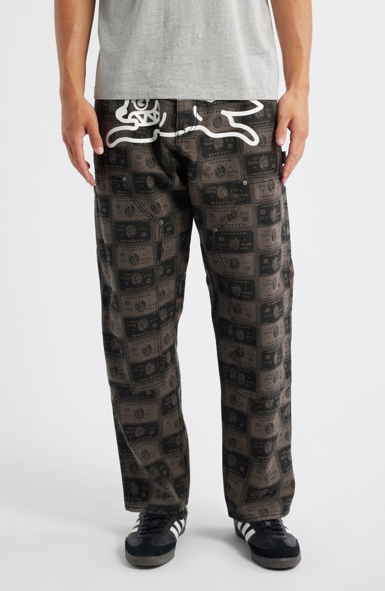 ICECREAM Charge Cotton Canvas Carpenter Pants, Main, color, Dark Gull Grey