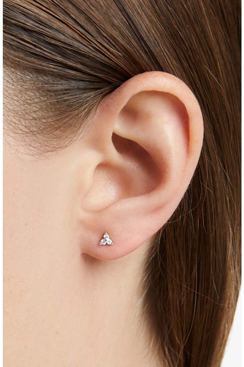 Small Stud Earring - Zara, Alternate, color, Silver