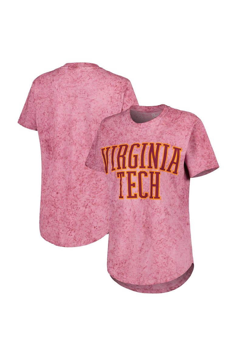 Women's Pressbox Maroon Virginia Tech Hokies Southlawn Sun-Washed T-Shirt, Main, color, Maroon