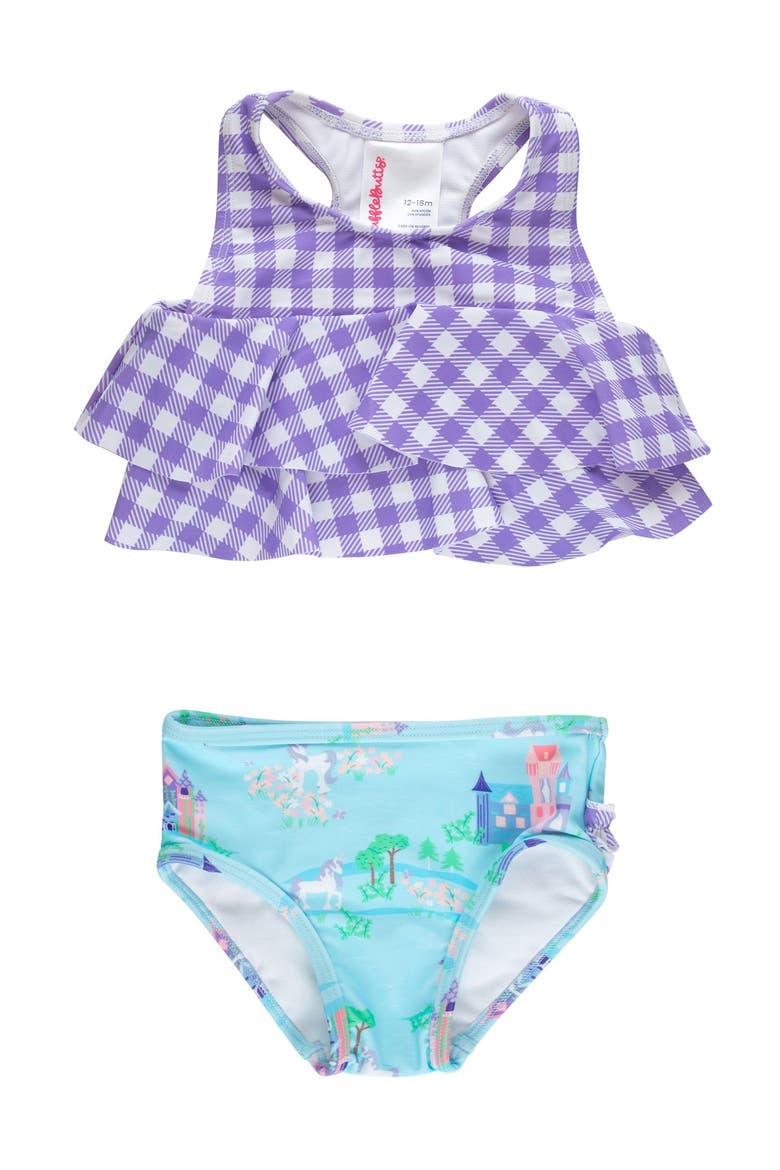 Baby Girls Flounce Bikini, Main, color, Once Upon a Castle
