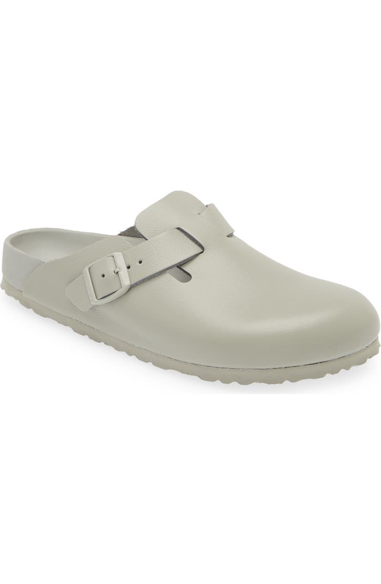 Birkenstock Boston Exquisite Leather Clog, Main, color, Mineral Gray