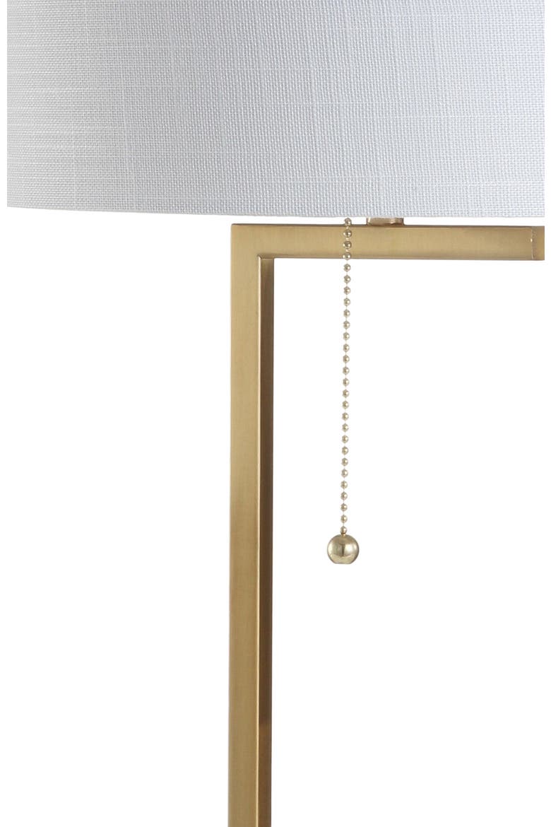 Alyssa 24.5" Metal/Marble LED Table Lamp, Brass Gold/White, Alternate, color, Brass gold/white