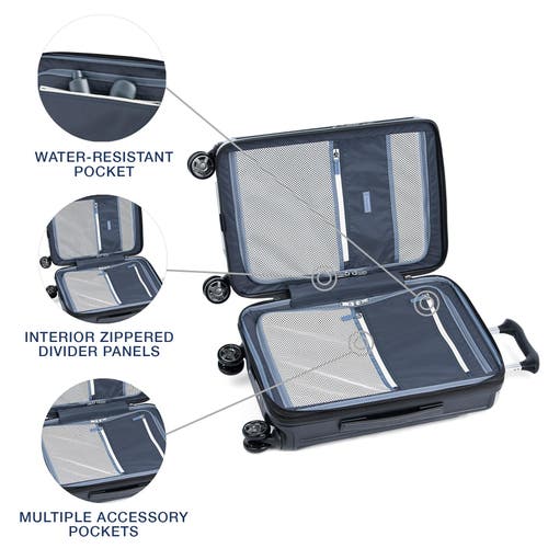 Travelpro Platinum Elite Hardside Expandable Carry-on With Laptop Pocket 21-inch Spinner In Vintage Grey