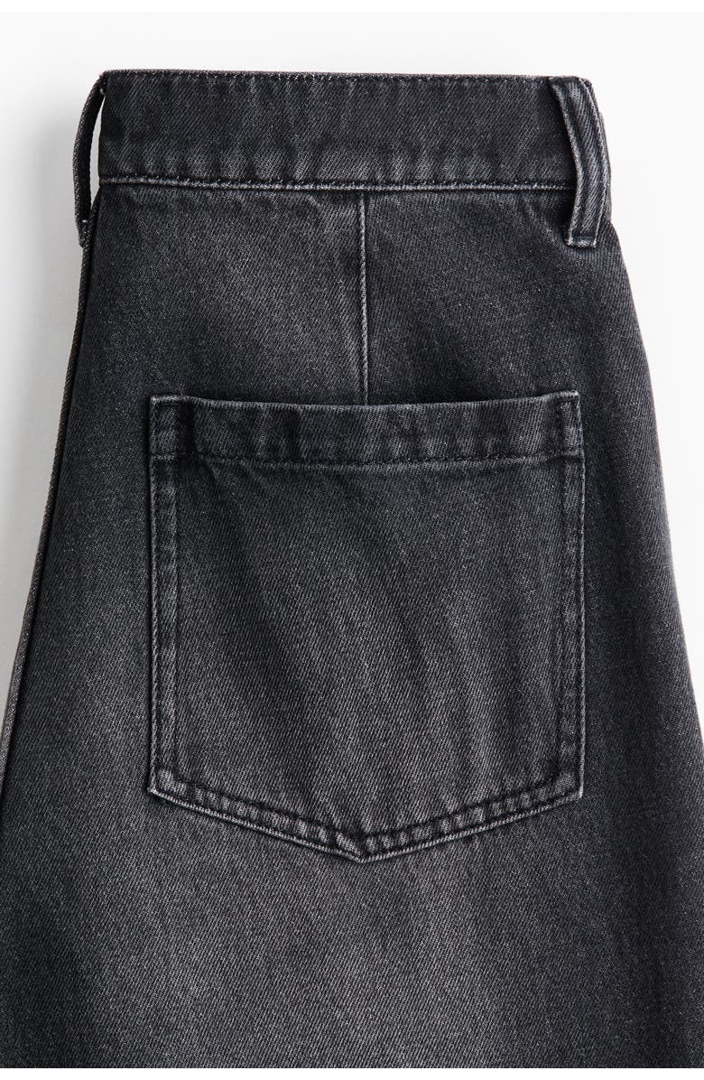 H&M Super Wide High Waist Jeans, Alternate, color, Washed Black