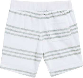 French Terry Stripe Polo & Shorts Set