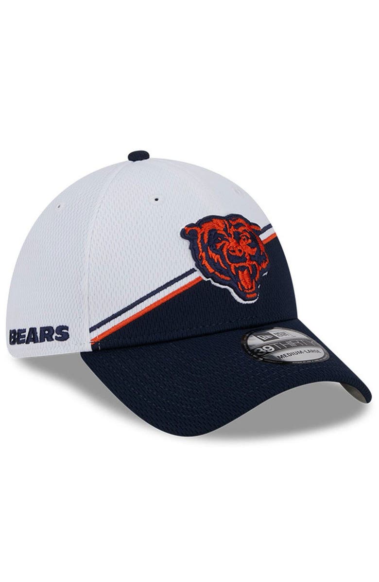 New Era Men's New Era  White/Navy Chicago Bears 2023 Sideline 39THIRTY Flex Hat, Main, color, 